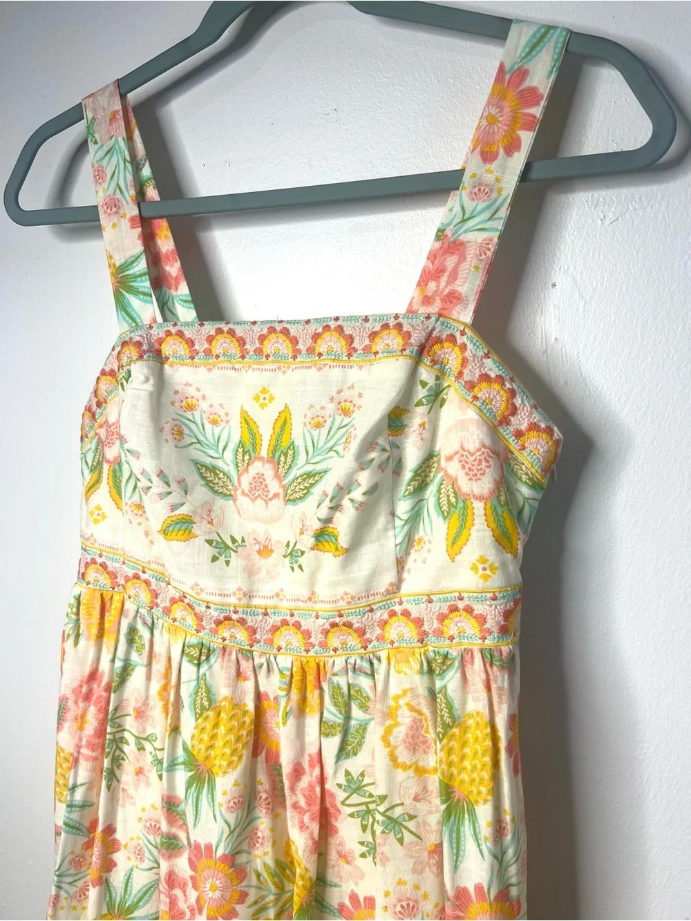 Rachel Zoe Floral Smocked Maxi Dress Sleeveless Embroidered SZ 2 NEW. NWT - Picture 5 of 11